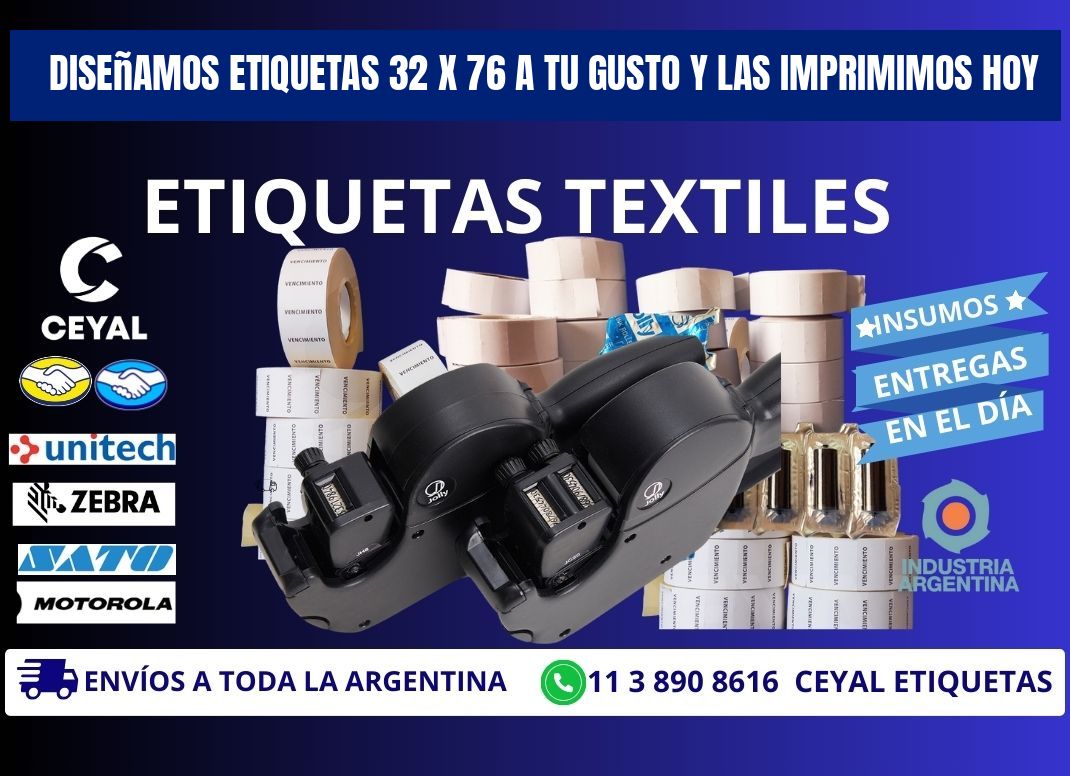 Diseñamos Etiquetas 32 x 76 a Tu Gusto y las Imprimimos Hoy