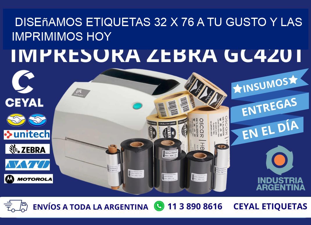 Diseñamos Etiquetas 32 x 76 a Tu Gusto y las Imprimimos Hoy