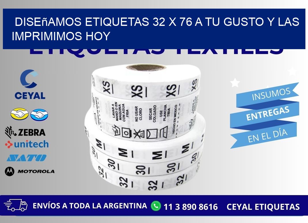 Diseñamos Etiquetas 32 x 76 a Tu Gusto y las Imprimimos Hoy