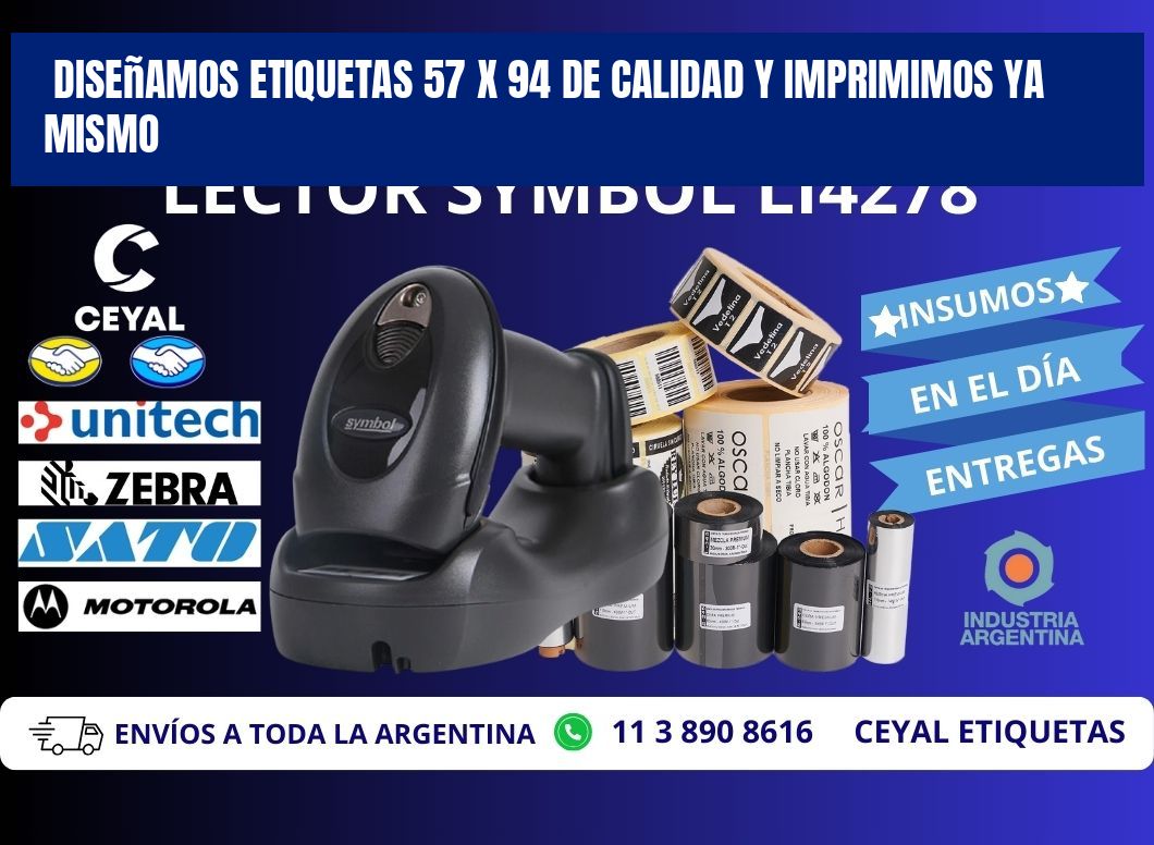 Diseñamos Etiquetas 57 x 94 de Calidad y Imprimimos Ya Mismo