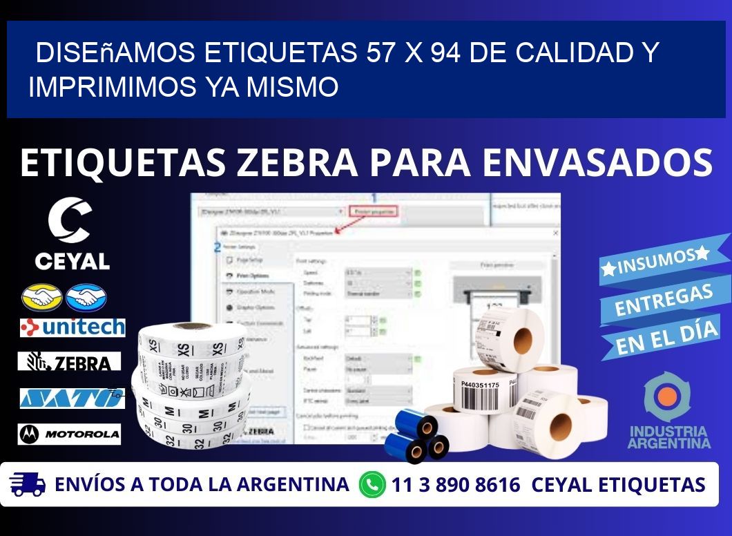 Diseñamos Etiquetas 57 x 94 de Calidad y Imprimimos Ya Mismo