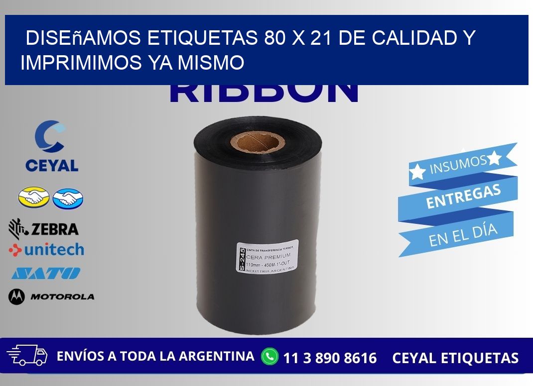 Diseñamos Etiquetas 80 x 21 de Calidad y Imprimimos Ya Mismo