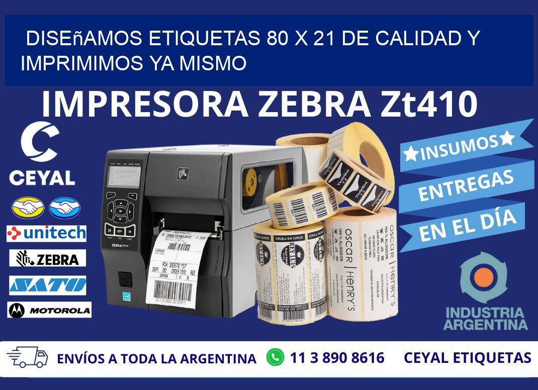 Diseñamos Etiquetas 80 x 21 de Calidad y Imprimimos Ya Mismo