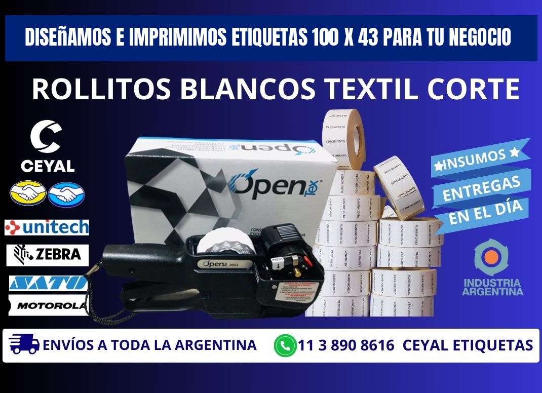 Diseñamos e Imprimimos Etiquetas 100 x 43 para tu Negocio