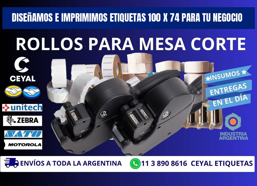 Diseñamos e Imprimimos Etiquetas 100 x 74 para tu Negocio