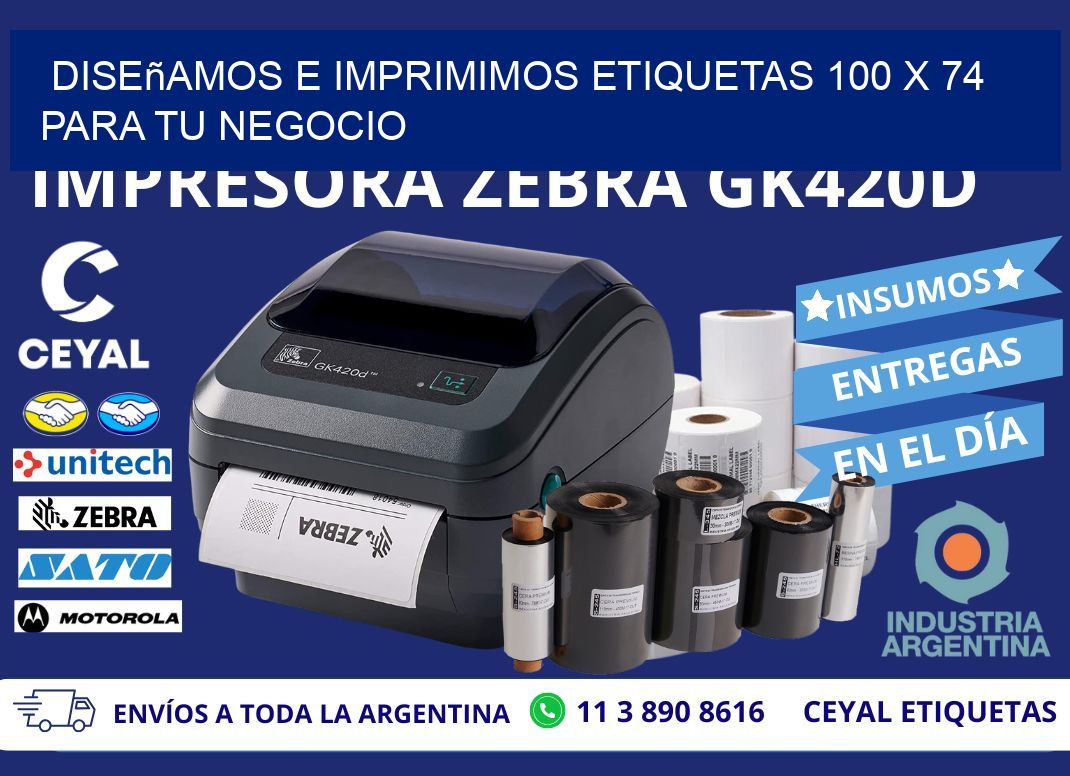 Diseñamos e Imprimimos Etiquetas 100 x 74 para tu Negocio