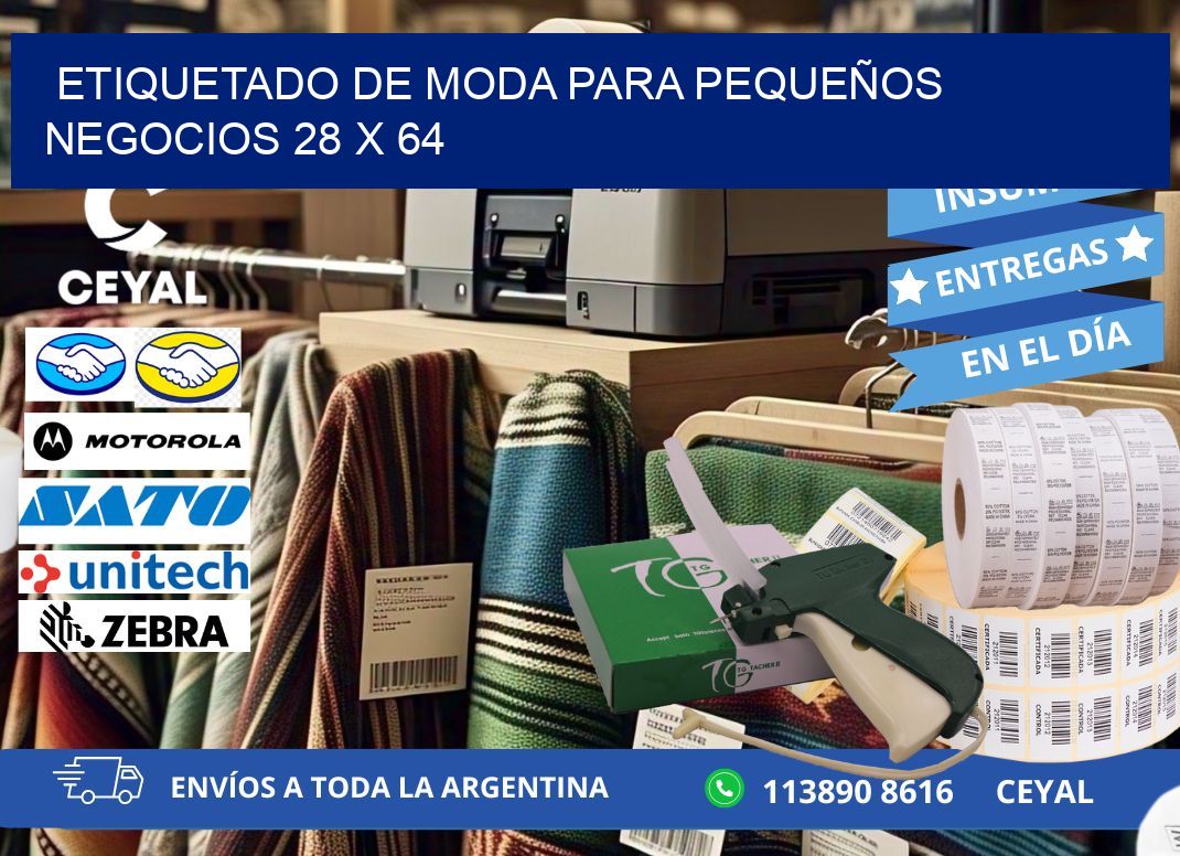 ETIQUETADO DE MODA PARA PEQUEÑOS NEGOCIOS 28 x 64