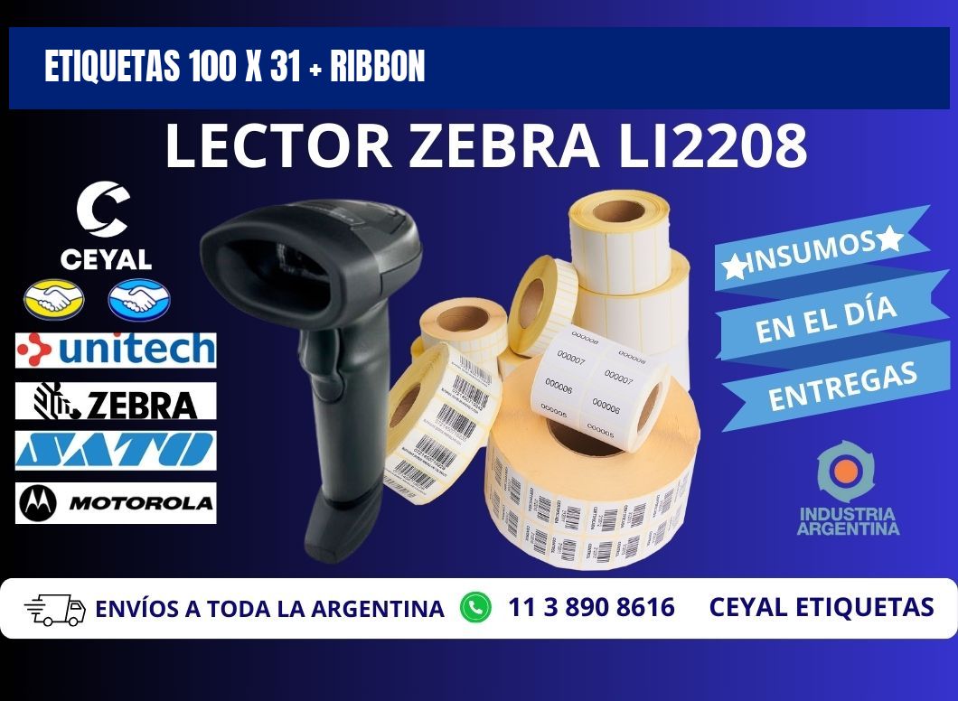 ETIQUETAS 100 x 31 + RIBBON