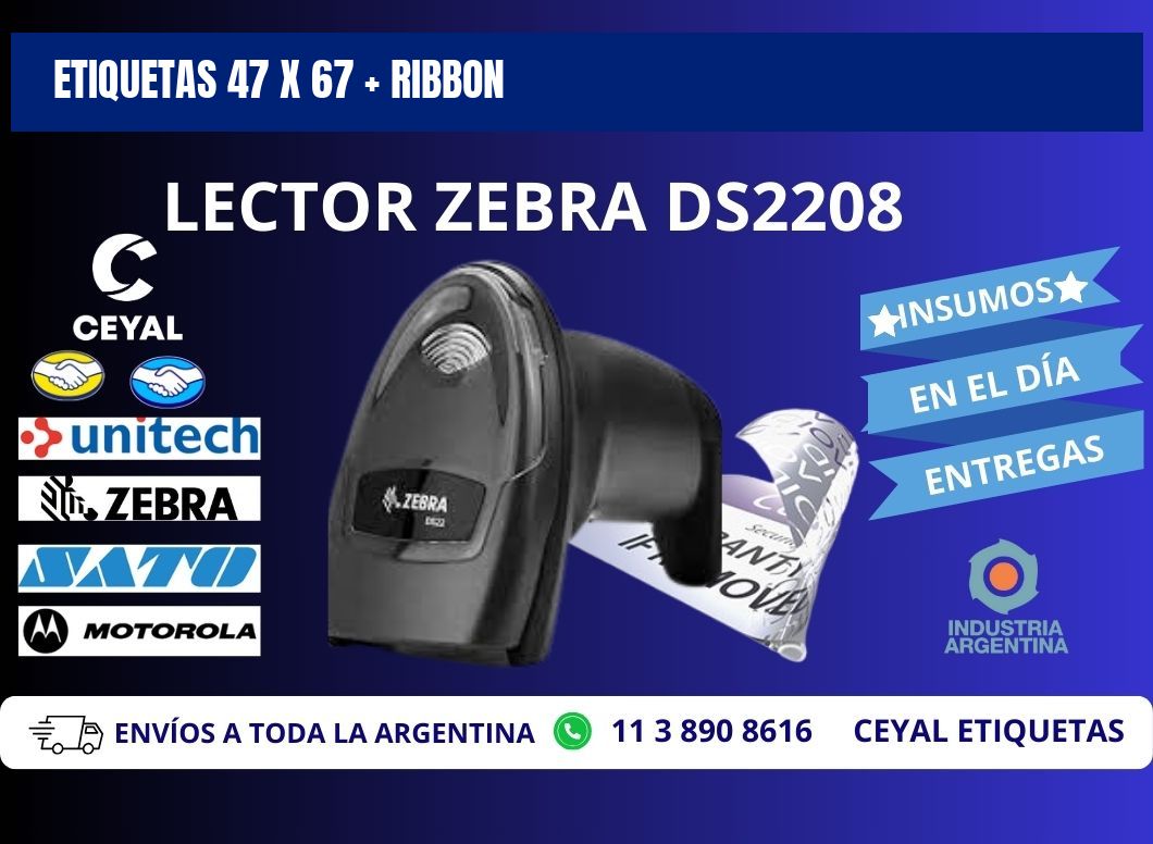 ETIQUETAS 47 x 67 + RIBBON