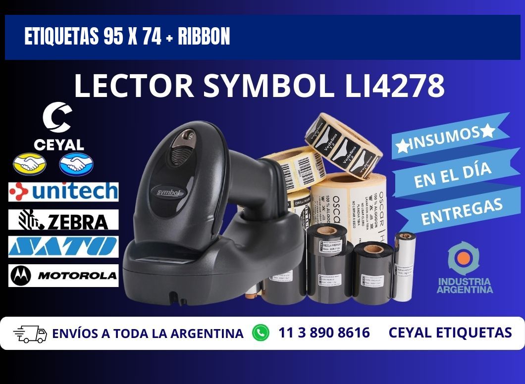 ETIQUETAS 95 x 74 + RIBBON