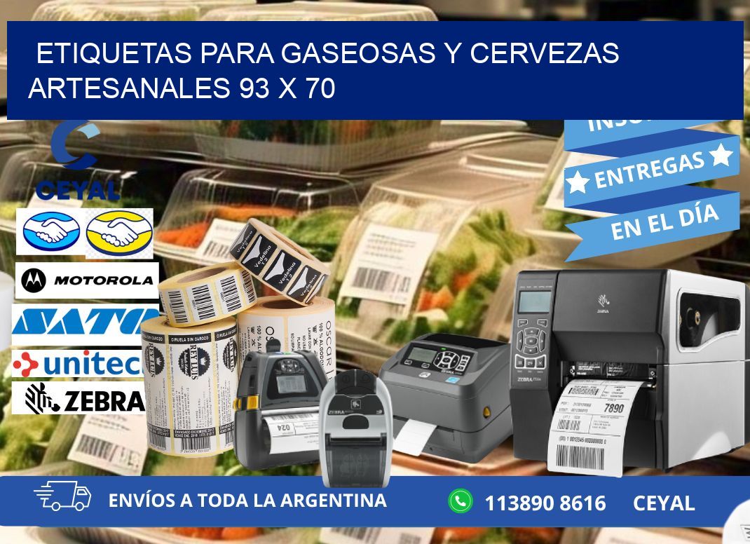 ETIQUETAS PARA GASEOSAS Y CERVEZAS ARTESANALES 93 x 70