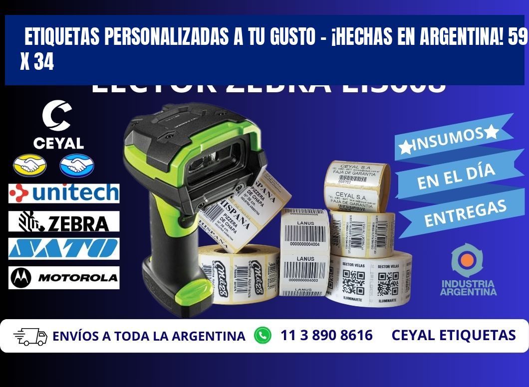 ETIQUETAS PERSONALIZADAS A TU GUSTO – ¡HECHAS EN ARGENTINA! 59 x 34