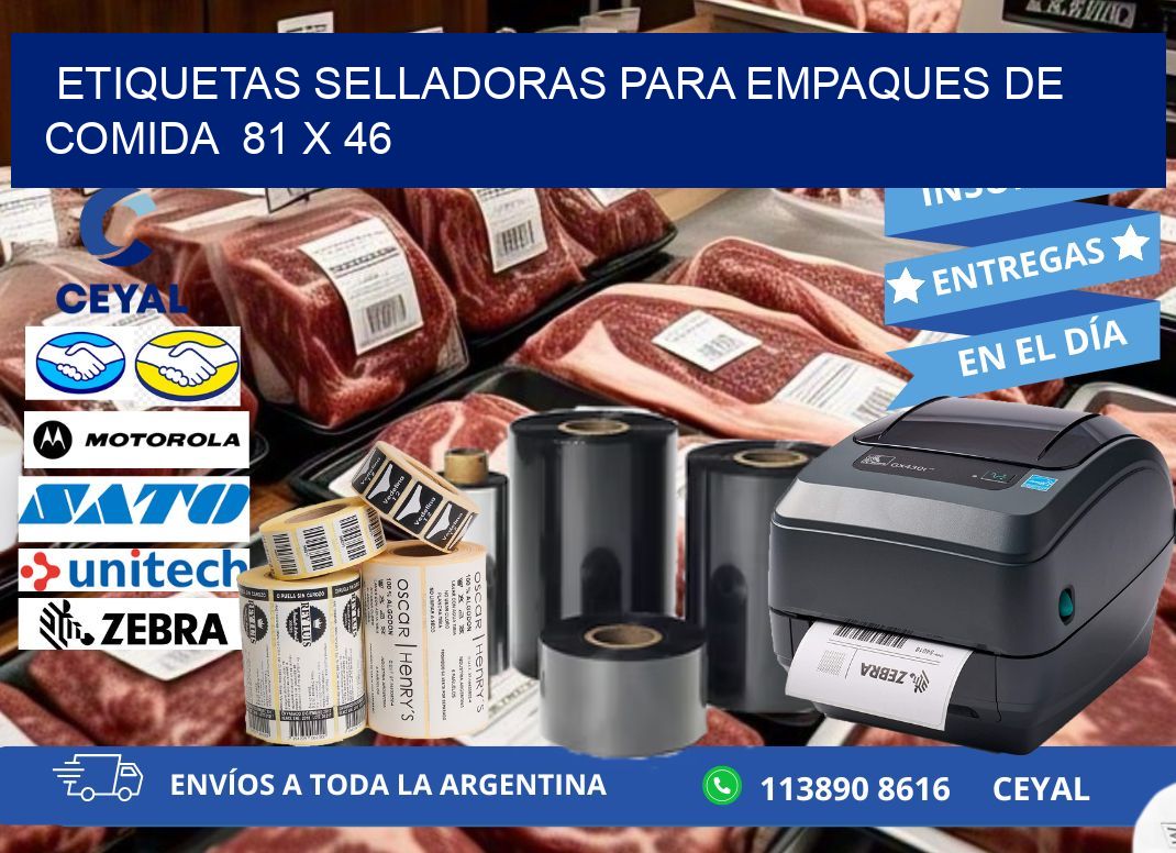 ETIQUETAS SELLADORAS PARA EMPAQUES DE COMIDA 81 x 46