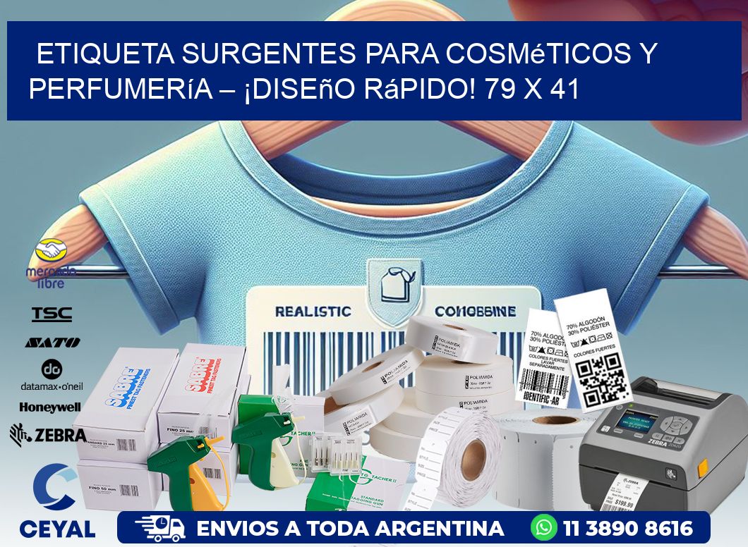 Etiqueta sUrgentes para Cosméticos y Perfumería – ¡Diseño Rápido! 79 x 41