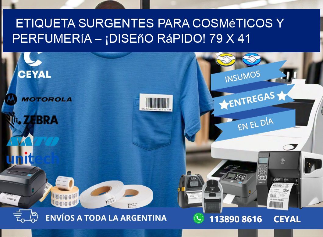 Etiqueta sUrgentes para Cosméticos y Perfumería – ¡Diseño Rápido! 79 x 41