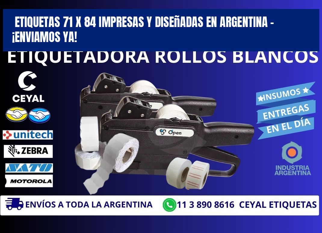 Etiquetas 71 x 84 Impresas y Diseñadas en Argentina – ¡Enviamos Ya!