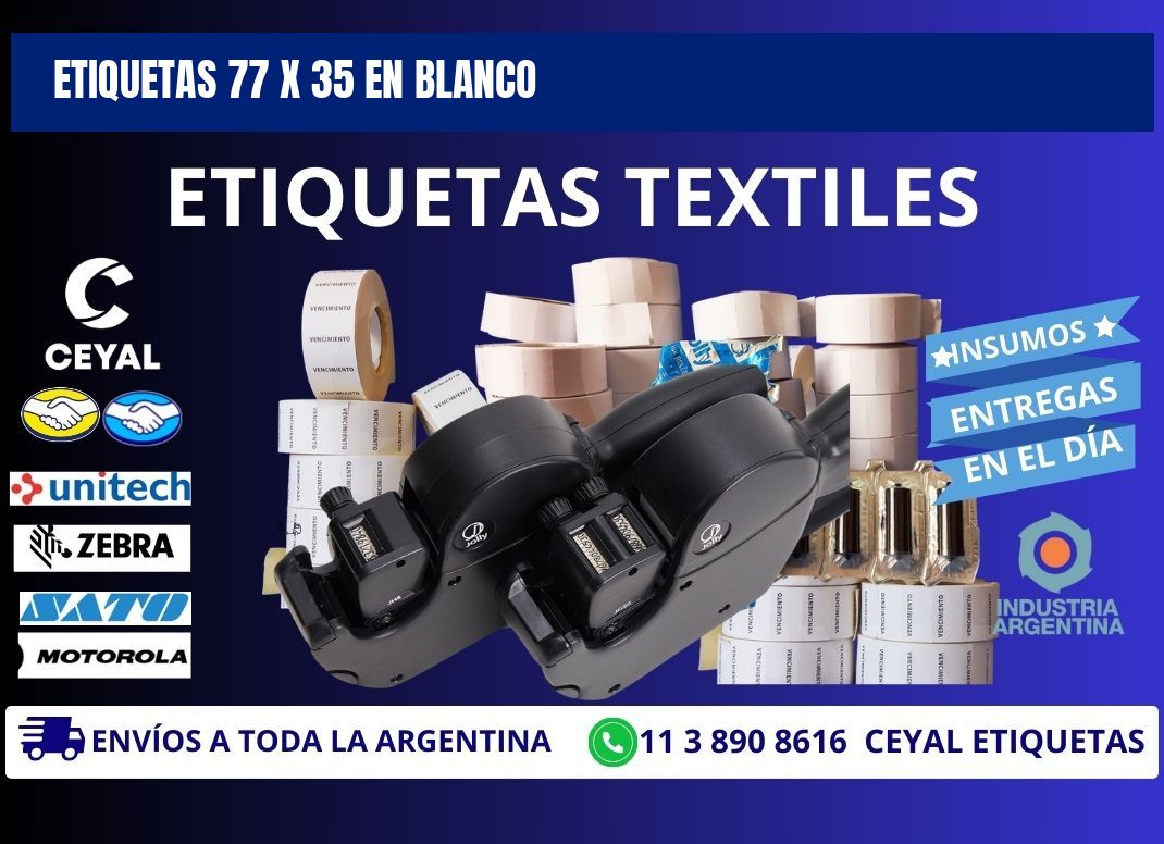 Etiquetas 77 x 35 en blanco