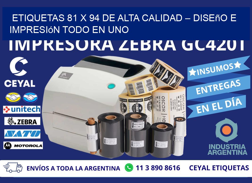 Etiquetas 81 x 94 de Alta Calidad – Diseño e Impresión Todo en Uno