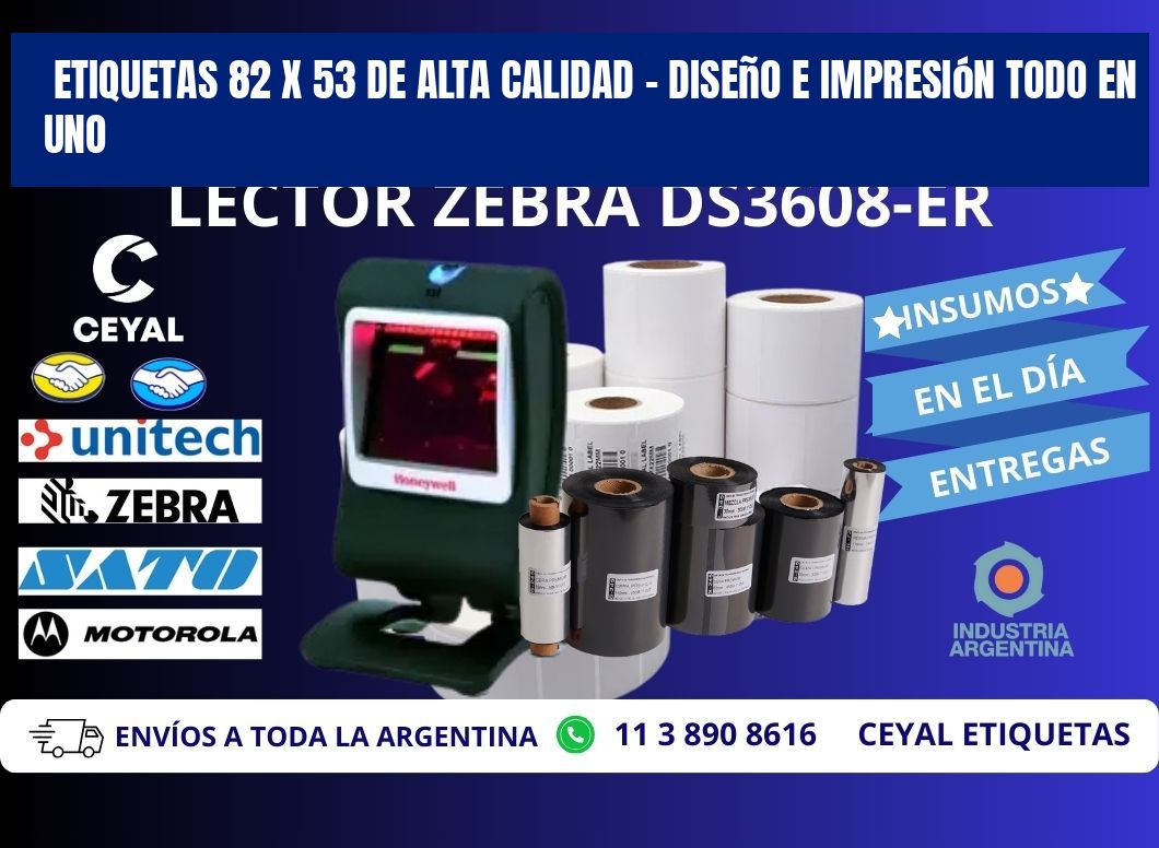 Etiquetas 82 x 53 de Alta Calidad – Diseño e Impresión Todo en Uno
