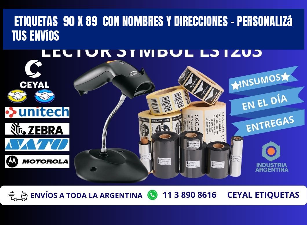Etiquetas 90 x 89 con Nombres y Direcciones – Personalizá tus Envíos