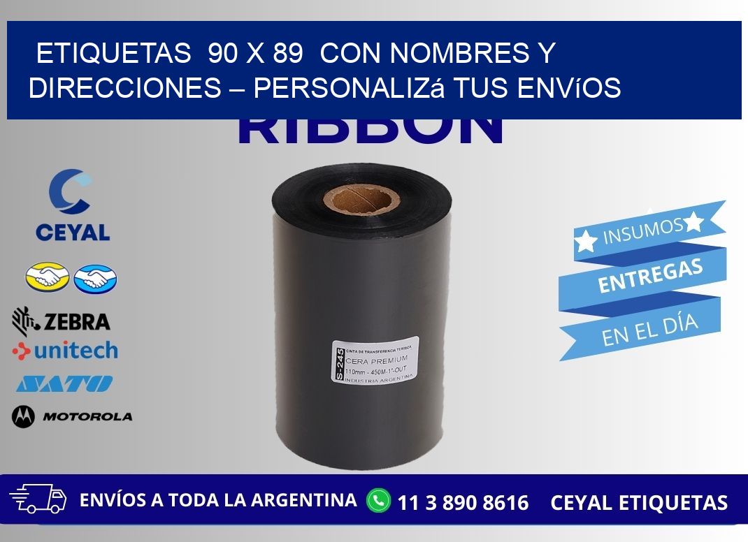 Etiquetas 90 x 89 con Nombres y Direcciones – Personalizá tus Envíos