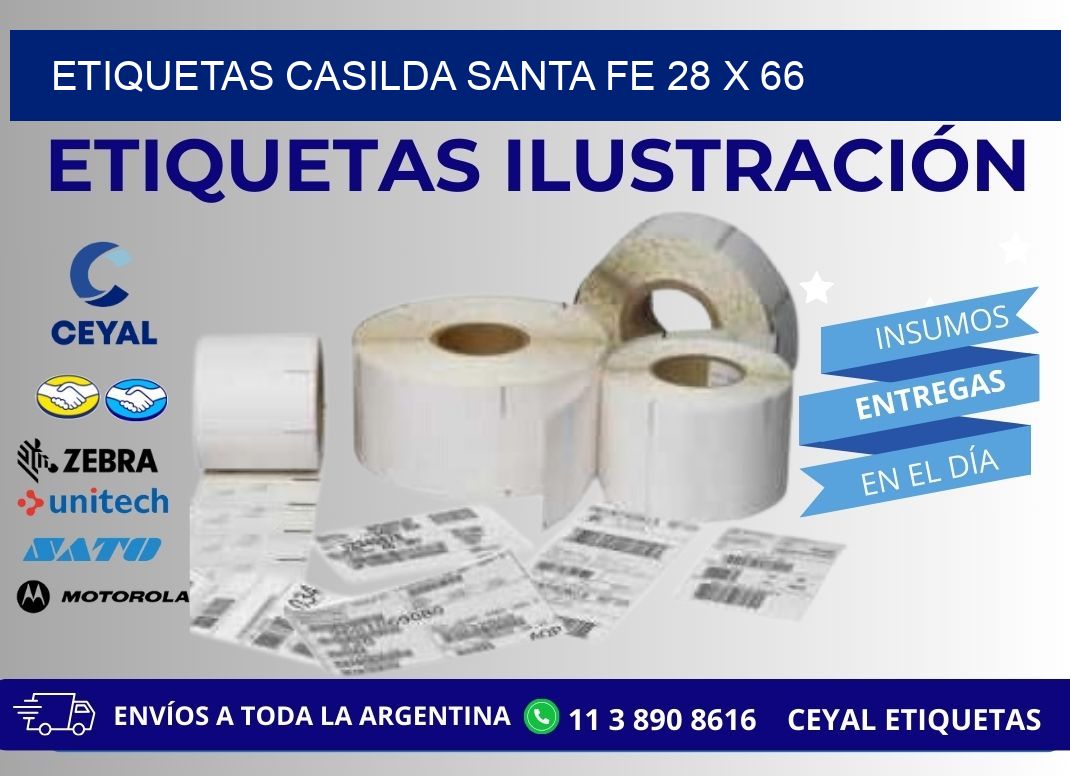 Etiquetas Casilda Santa Fe 28 x 66
