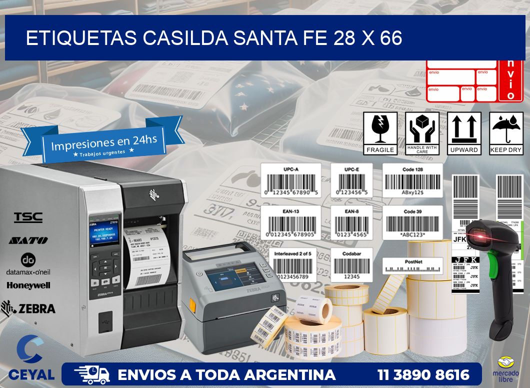 Etiquetas Casilda Santa Fe 28 x 66