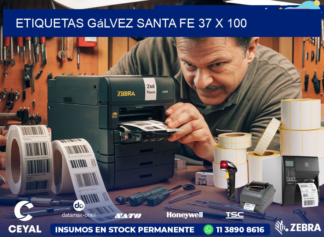 Etiquetas Gálvez Santa Fe 37 x 100