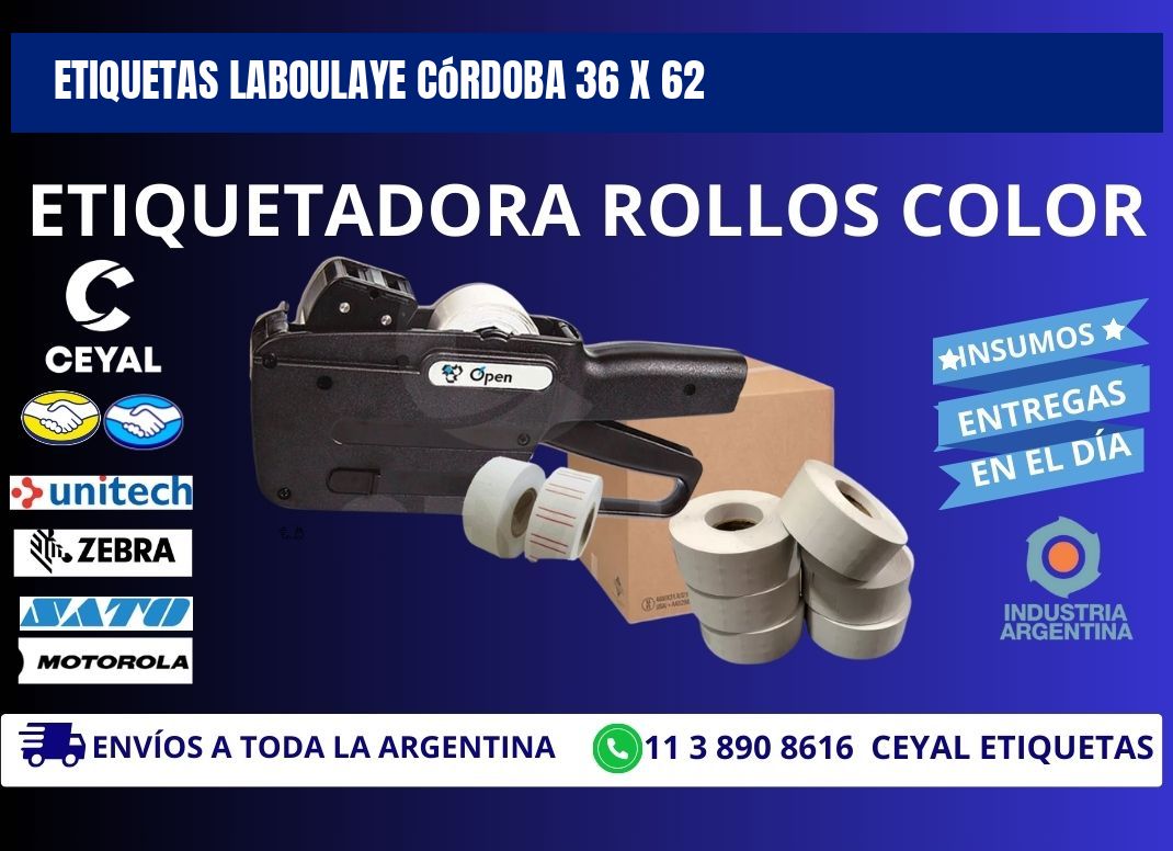 Etiquetas Laboulaye Córdoba 36 x 62
