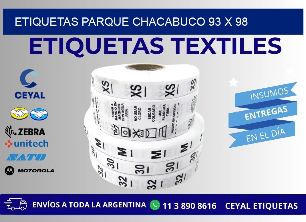 Etiquetas Parque Chacabuco 93 x 98