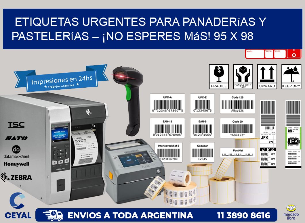 Etiquetas Urgentes para Panaderías y Pastelerías – ¡No Esperes Más! 95 x 98