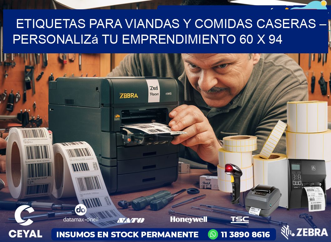 Etiquetas para Viandas y Comidas Caseras – Personalizá Tu Emprendimiento 60 x 94