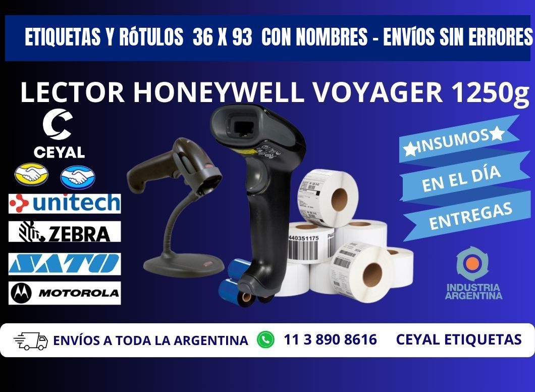 Etiquetas y Rótulos  36 x 93  con Nombres – Envíos sin Errores