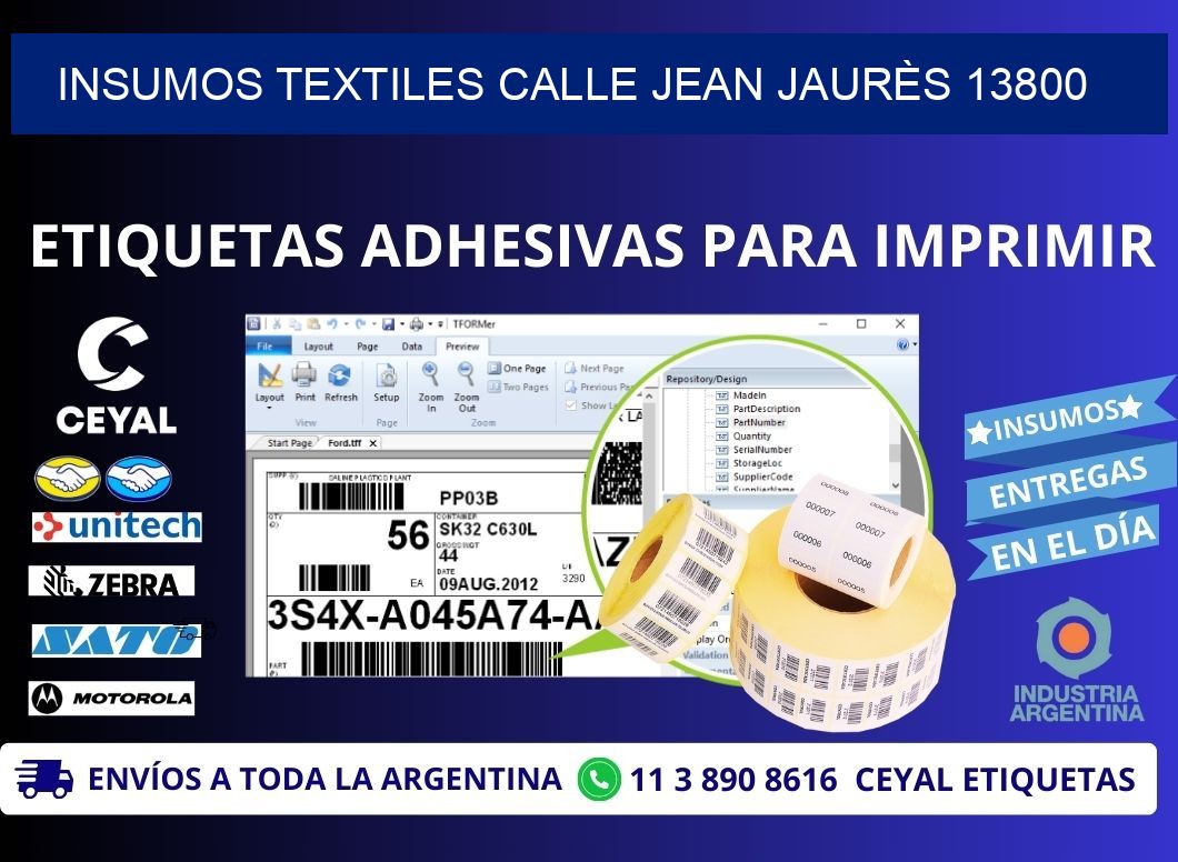 INSUMOS TEXTILES CALLE JEAN JAURÈS 13800