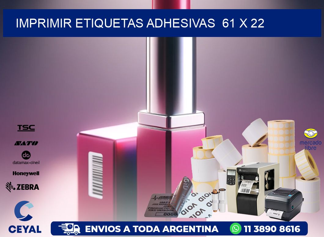 Imprimir Etiquetas adhesivas 61 x 22