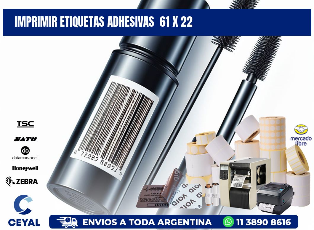 Imprimir Etiquetas adhesivas 61 x 22