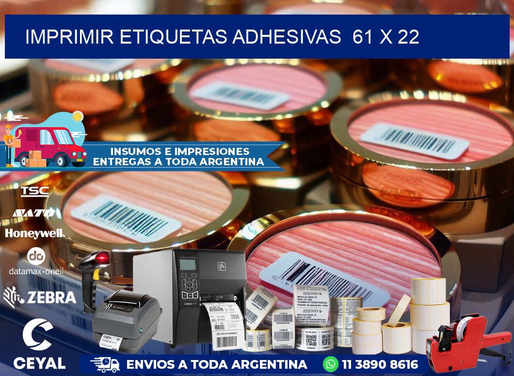 Imprimir Etiquetas adhesivas  61 x 22