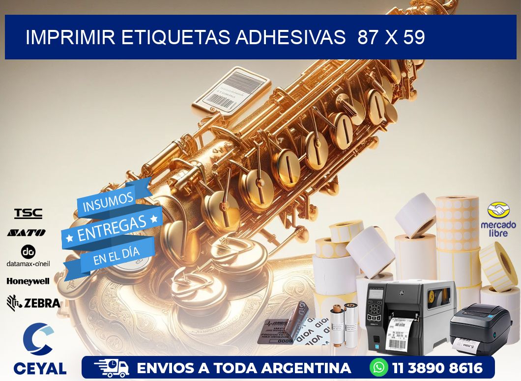 Imprimir Etiquetas adhesivas 87 x 59