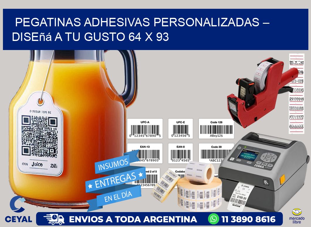 Pegatinas Adhesivas Personalizadas – Diseñá a Tu Gusto 64 x 93