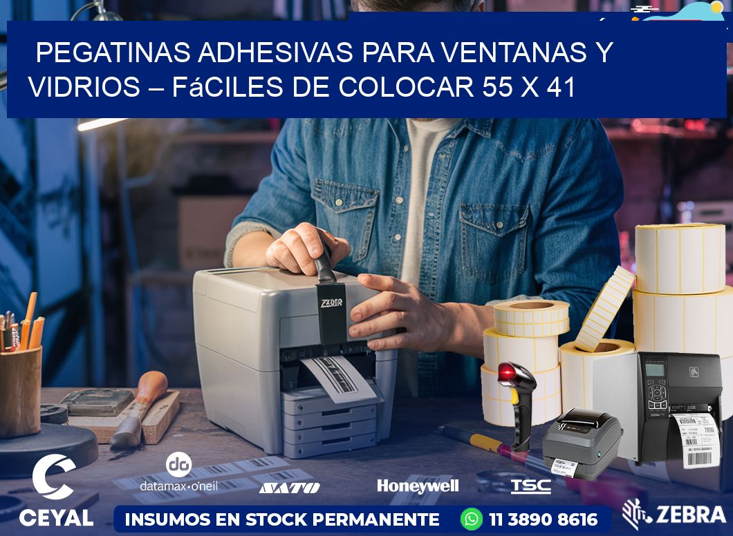 Pegatinas Adhesivas para Ventanas y Vidrios – Fáciles de Colocar 55 x 41