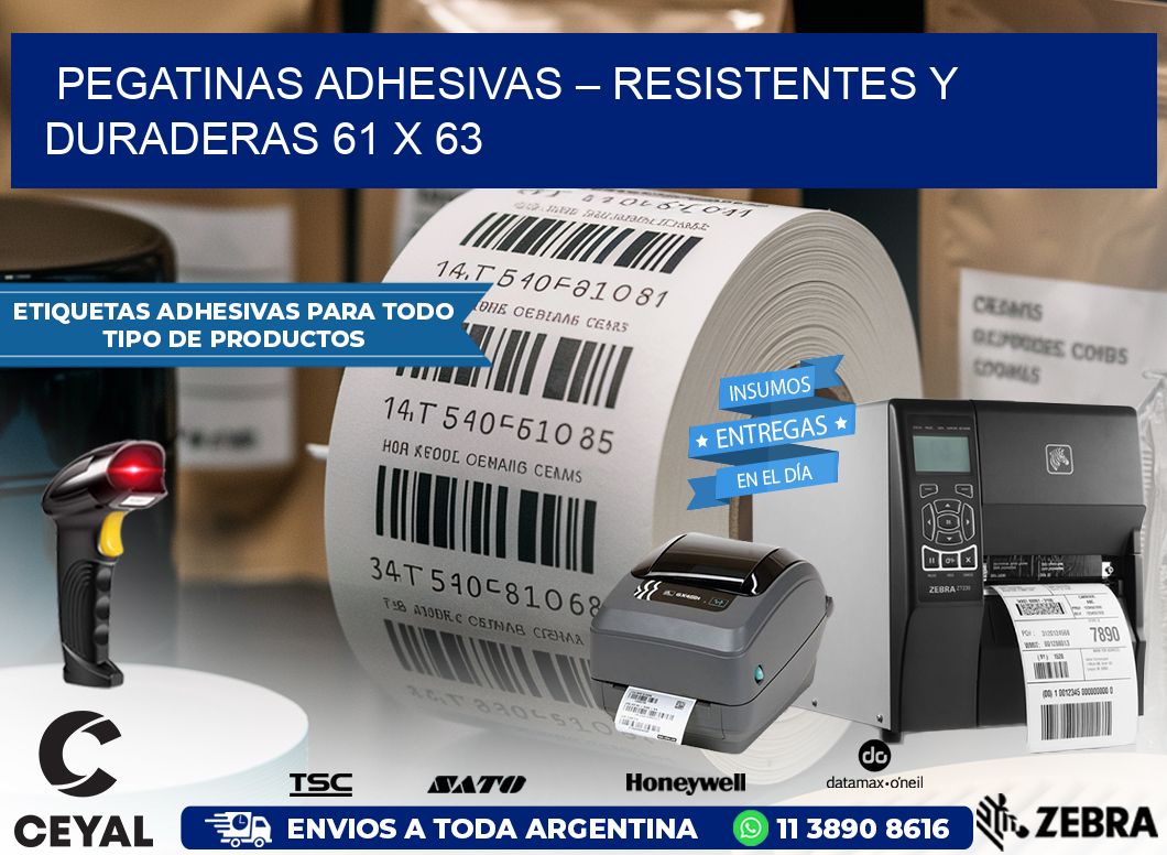 Pegatinas Adhesivas – Resistentes y Duraderas 61 x 63