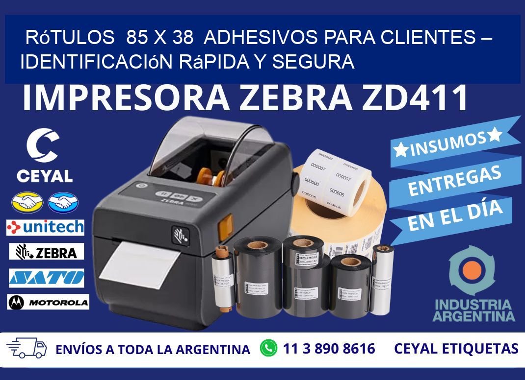 Rótulos 85 x 38 Adhesivos para Clientes – Identificación Rápida y Segura