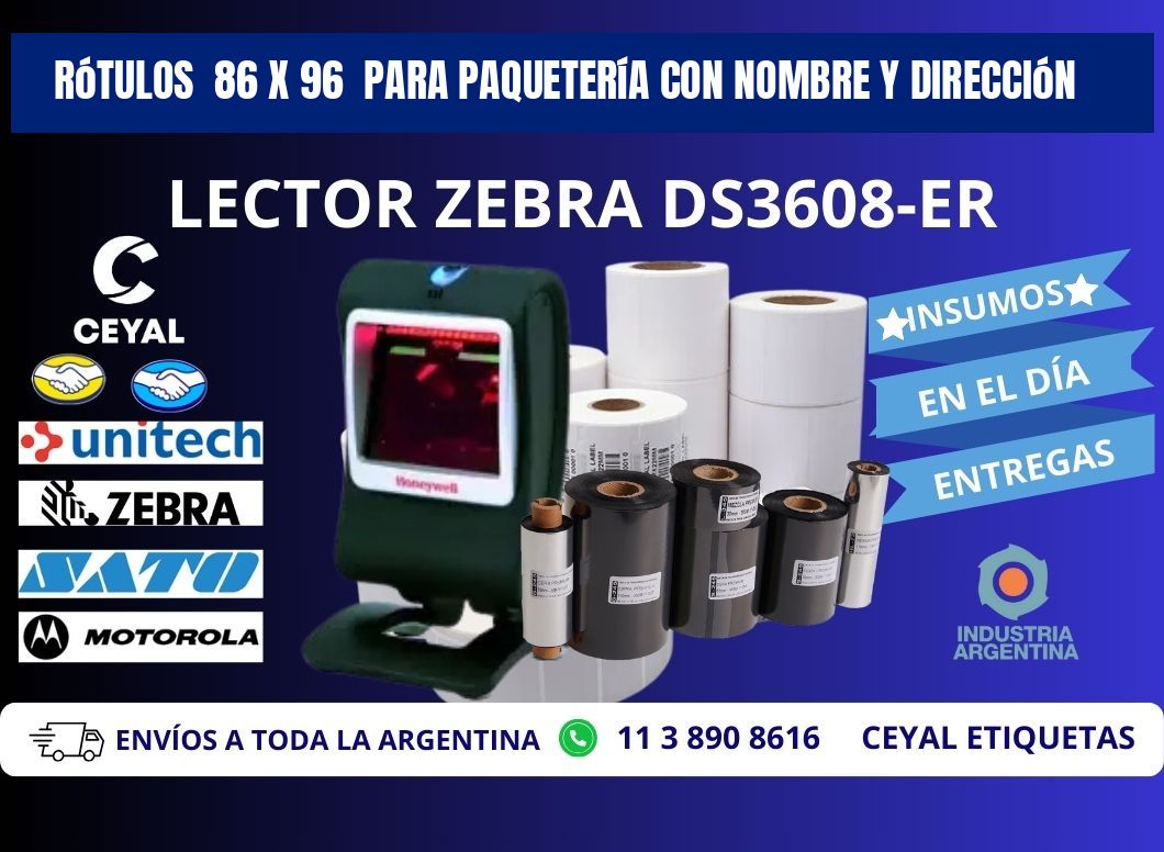 Rótulos 86 x 96 para Paquetería con Nombre y Dirección