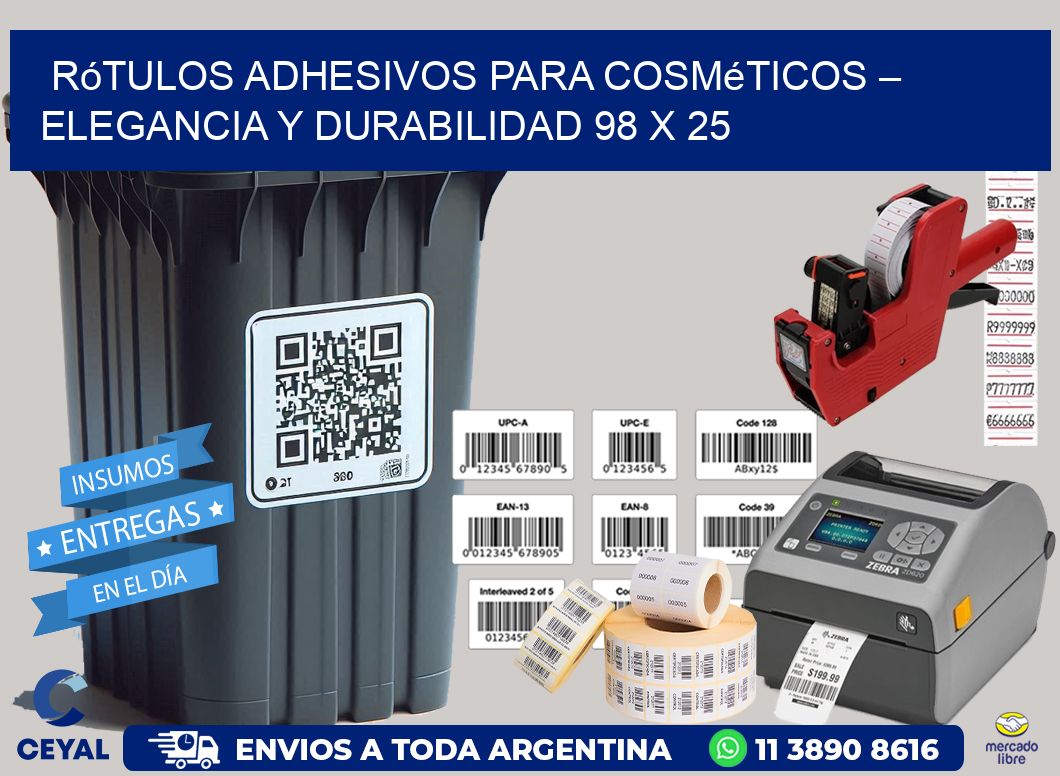 Rótulos Adhesivos para Cosméticos – Elegancia y Durabilidad 98 x 25