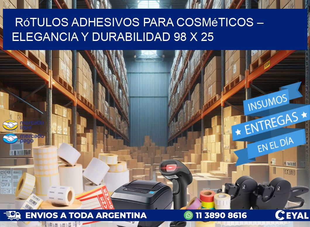 Rótulos Adhesivos para Cosméticos – Elegancia y Durabilidad 98 x 25
