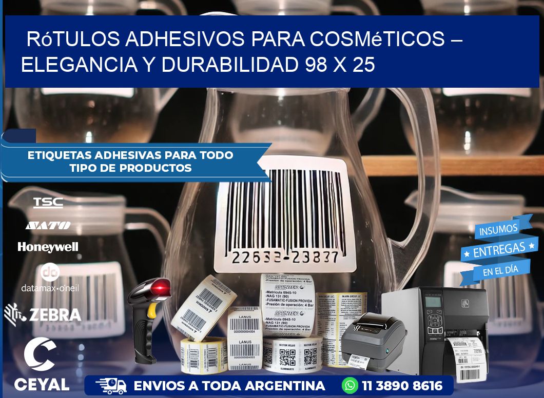 Rótulos Adhesivos para Cosméticos – Elegancia y Durabilidad 98 x 25