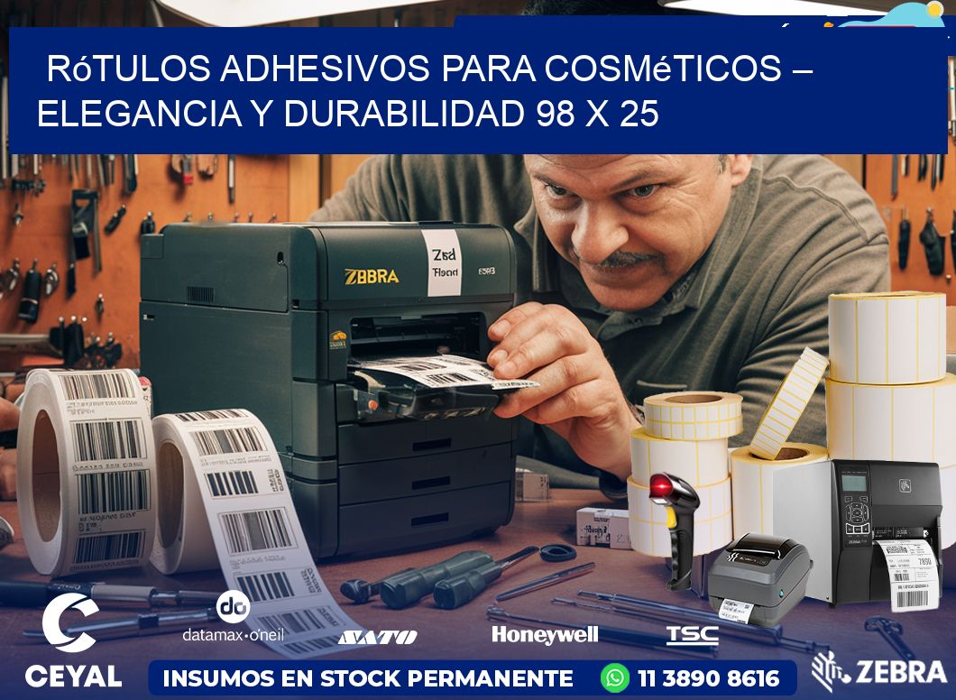 Rótulos Adhesivos para Cosméticos – Elegancia y Durabilidad 98 x 25