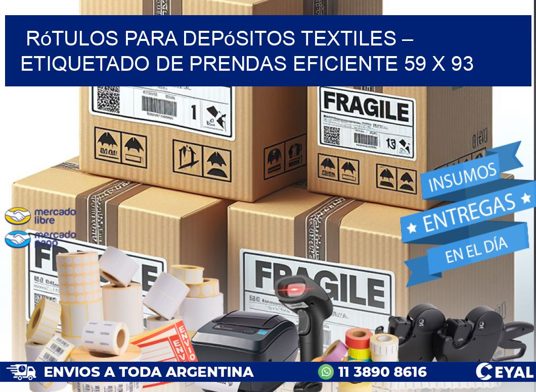Rótulos para Depósitos Textiles – Etiquetado de Prendas Eficiente 59 x 93