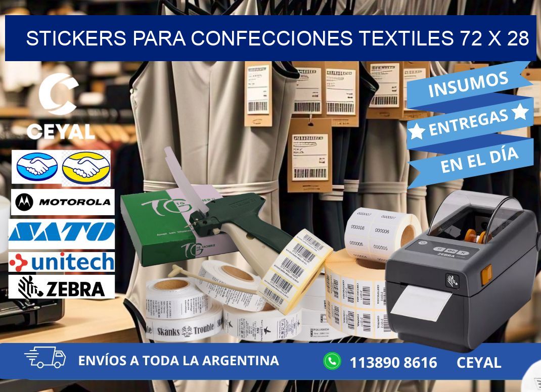 STICKERS PARA CONFECCIONES TEXTILES 72 x 28