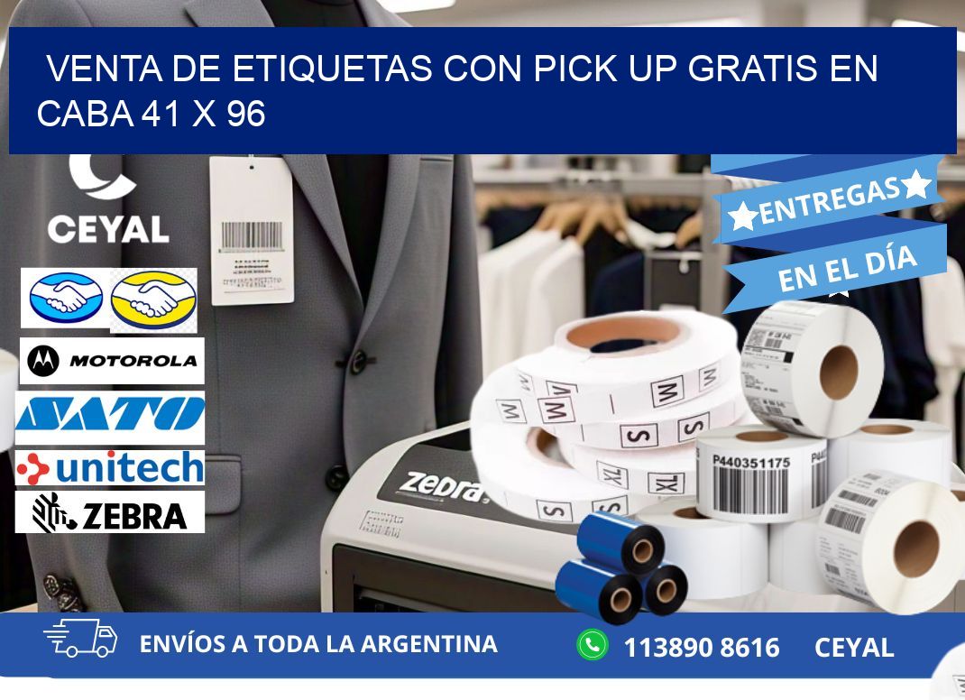 VENTA DE ETIQUETAS CON PICK UP GRATIS EN CABA 41 x 96